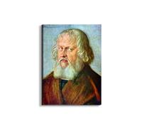 Artopweb EarthArt Materic 80 × 60 cm Tableau matériel 3D effet pinceau léger prêt à accrocher écologique - Portrait of Hieronymus Holzschuher par Albrecht Dürer