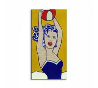Artopweb EarthArt Plain 100 × 50 cm Cadre Fine Art Mat Anti-Réflexe Léger Prêt à Suspendre Décoration Maison Art Design Italien Eco-Friendly - Homage to Roy - Girl With Ball of Art Studio