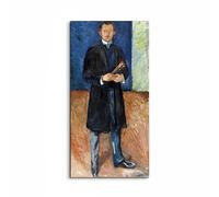 Artopweb EarthArt Plain 100 x 50 cm Cadre fin art mat anti-réflexe léger prêt à accrocher décoration maison art design italien écologique - Portrait with brushes par Munch Edvard