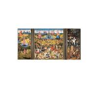 Artopweb EarthArt Plain 50 × 100 cm Cadre fin art mat anti-réfléchissant léger prêt à accrocher décoration maison art design italien écologique - Homage to Bosch - The garden of delight