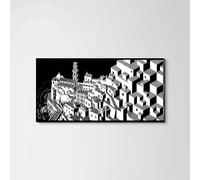 Artopweb EarthArt Plain 50 × 100 cm Cadre fin art mat anti-réfléchissant léger prêt à accrocher décoration maison art design italien écologique - Homage to Maurits Cornelis Transformation