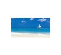 Artopweb EarthArt Plain 50 × 100 cm Cadre Fine Art Mat Anti-Réflexe Léger Prêt à Suspendre Décoration Maison Art Design Italien Eco-Friendly - Beach Charming Art Studio