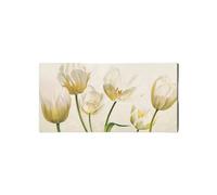 Artopweb EarthArt Plain 50 × 100 cm Cadre Fine Art Mat Anti-Réflexe Léger Prêt à Suspendre Décoration Maison Art Design Italien Eco-Friendly - White tulips de Art Studio