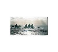Artopweb EarthArt Plain 50 × 100 cm Cadre Fine Art Mat Anti-Réflexe Léger Prêt à Suspendre Décoration Maison Art Design Italien Eco-Friendly - Spanish Sea of Art Studio