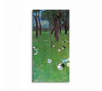 Artopweb EarthArt Plain 50×100 cm | Tableau Fine-Art mat anti-reflet, léger et prêt à accrocher - After the rain (jardin avec chickens in St. Agatha) de Klimt Gustav
