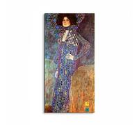 Artopweb EarthArt Plain 50 × 100 cm | Tableau Fine-Art mat anti-reflet, léger et prêt à accrocher | Décoration de maison Art Made in Italy Eco-Friendly - Portrait of Emily Floge de Klimt Gustav