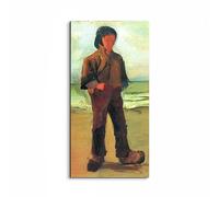 Artopweb EarthArt Plain 50 × 100 cm | Tableau Fine-Art mat anti-reflet, léger et prêt à accrocher | Décoration de la maison Art Made in Italy Eco-Friendly - Fisher on the shore de Van Gogh Vincent