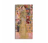 Artopweb EarthArt Plain 50 × 100 cm | Tableau Fine-Art mat anti-reflet, léger et prêt à accrocher | Décoration maison Art Made in Italy Eco-Friendly - Portrait of Maria Munk de Klimt Gustav