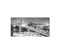 Artopweb EarthArt Plain 50 × 100 cm Tableau Fine-Art Mat Anti-Réflexe Léger Prêt à Suspendre Décoration Maison Art Design Italien Eco-Friendly - Brooklyn Bridge B&W Art Studio