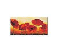 Artopweb EarthArt Plain 50 × 100 cm Tableau Fine-Art Mat Anti-Réflexe Léger Prêt à Suspendre Décoration Maison Art Design Italien Eco-Friendly - Red Poppies par Van Gogh Vincent