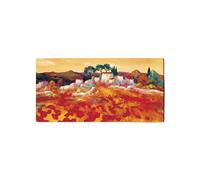 Artopweb EarthArt Plain 50 × 100 cm Tableau Fine-Art Mat Anti-Réflexe Léger Prêt à Suspendre Décoration Maison Art Design Italien Eco-Friendly - Country Cottage II d'Art Studio