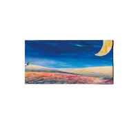 Artopweb EarthArt Plain 50 × 100 cm Tableau Fine-Art Mat Anti-Réflexe Léger Prêt à Suspendre Décoration Maison Art Design Italien Eco-Friendly - Moon I de Art Studio