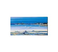 Artopweb EarthArt Plain 50 × 100 cm Tableau Fine-Art Mat Anti-Réflexe Léger Prêt à Suspendre Décoration Maison Art Design Italien Eco-Friendly - Tide di Art Studio