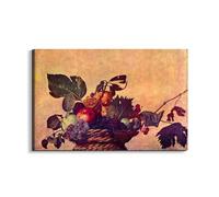 Artopweb EarthArt Plain 53 × 80 cm Cadre Fine Art Mat Anti-Réflexe Léger Prêt à Suspendre Décoration Maison Art Design Italien Eco-Friendly - Le fruit basket de Caravaggio