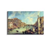 Artopweb EarthArt Plain 53 × 80 cm Cadre Fine Art Mat Anti-Réflexe Léger Prêt à Suspendre Décoration Maison Art Design Italien Eco-Friendly - Grand Canal at San Vio di Canaletto