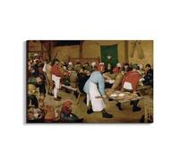 Artopweb EarthArt Plain 53 × 80 cm Cadre Fine Art Mat Anti-Réflexe Léger Prêt à Suspendre Décoration Maison Art Design Italien Eco-Friendly - Homage to Brueghel - Peasant Wedding