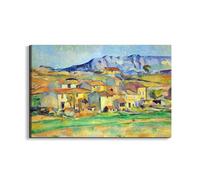 Artopweb EarthArt Plain 53 × 80 cm Cadre Fine-Art Mat Anti-Réflexe Léger Prêt à Suspendre Eco-Friendly - Montaigne Sainte-Victoire, from the environment beu Gardanne of view par Cezanne Paul