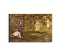 Artopweb EarthArt Plain 53 × 80 cm Tableau Fine Art Mat Anti-Réflexe Léger Prêt à Suspendre Décoration Maison Art Design Italien Eco-Friendly - Croquet Party de Manet Édouard