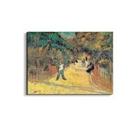 Artopweb EarthArt Plain 58 × 78 cm Cadre Fine Art Mat Anti-Réflexe Léger Prêt à Suspendre Décoration Maison Art Design Italien Eco-Friendly - Homage to Van Gogh - Public Garden of Art Studio