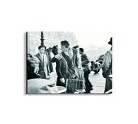 Artopweb EarthArt Plain 58 × 78 cm Tableau Fine-Art Mat Anti-Réflexe Léger Prêt à Suspendre Décoration Maison Art Design Italien Eco-Friendly - Kiss at the Hôtel de Ville, Paris 1950"