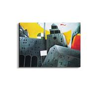 Artopweb EarthArt Plain 58×78 cm Tableau Fine Art Mat Anti-Réflexe Léger Prêt à Suspendre Décoration Maison Art Design Italien Eco-Friendly - Homage to Emilio - Italian City I de Art Studio