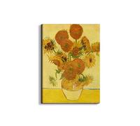 Artopweb EarthArt Plain 80 × 60 cm Cadre fin art mat anti-réfléchissant léger prêt à accrocher décoration maison art design italien écologique - Still life with sunflowers by Van Gogh Vincent