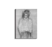 Artopweb EarthArt Plain 80 × 60 cm Cadre fin art mat anti-réfléchissant léger prêt à accrocher décoration maison art design italien écologique - Lady in cape by Klimt Gustav