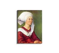 Artopweb EarthArt Plain 80 × 60 cm Cadre fin art mat anti-réfléchissant léger prêt à accrocher décoration maison art design italien écologique - Portrait of Barbara Durer par Albrecht Dürer
