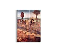 Artopweb EarthArt Plain 80 × 60 cm Cadre fin art mat anti-réflexe léger prêt à accrocher décoration maison art design italien écologique - The Pilgrimage of life de Bosch Hieronymus