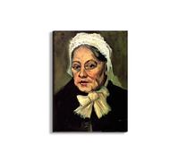 Artopweb EarthArt Plain 80 × 60 cm Cadre fin art mat anti-réflexe léger prêt à accrocher écologique - Head of an old woman with White Cap The Midwife de Van Gogh Vincent