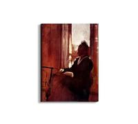 Artopweb EarthArt Plain 80 × 60 cm Cadre Fine Art Mat Anti-Réflexe Léger Prêt à Suspendre Décoration Maison Art Design Italien Eco-Friendly - Woman at the window de Degas Edgar