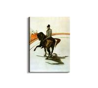 Artopweb EarthArt Plain 80 × 60 cm Cadre Fine Art Mat Anti-Réflexe Léger Prêt à Suspendre Décoration Maison Art Design Italien Eco-Friendly - Horse in the Ring de Toulouse-Lautrec