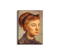 Artopweb EarthArt Plain 80 × 60 cm Cadre Fine Art Mat Anti-Réflexe Léger Prêt à Suspendre Décoration Maison Art Design Italien Eco-Friendly - Portrait of a Young Lady de Degas Edgar