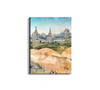 Artopweb EarthArt Plain 80 × 60 cm Cadre Fine Art Mat Anti-Réflexe Léger Prêt à Suspendre Décoration Maison Art Design Italien Eco-Friendly - Adoration of the Magi Detail de Bosch Hieronymus