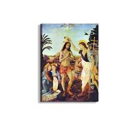 Artopweb EarthArt Plain 80 × 60 cm Cadre Fine Art Mat Anti-Réflexe Léger Prêt à Suspendre Décoration Maison Art Design Italien Eco-Friendly - The Baptism of Christ de Da Vinci Leonardo