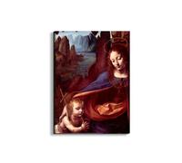 Artopweb EarthArt Plain 80 × 60 cm Cadre Fine Art Mat Anti-Réflexe Léger Prêt à Suspendre Eco-Friendly - Madonna in the rock cave detail di Da Vinci Leonardo