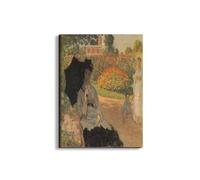 Artopweb EarthArt Plain 80 × 60 cm Cadre Fine-Art Mat Anti-Réflexe Léger Prêt à Suspendre Eco-Friendly - Camille in the Garden with Jean and his nanny par Monet Claude