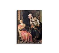 Artopweb EarthArt Plain 80 × 60 cm Cadre Fine Art Mat Anti-Réflexe Léger Prêt à Suspendre Eco-Friendly - Tobias suspected his wife of stealing de Rembrandt