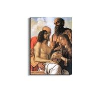 Artopweb EarthArt Plain 80 × 60 cm Tableau fin Art mat anti-réfléchissant léger prêt à accrocher écologique - Mourning of Christ with Joseph. Nicodemus and Mary Magdalene de Bellini Giovanni