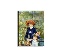 Artopweb EarthArt Plain 80 × 60 cm Tableau Fine-Art Mat Anti-Réflexe Léger Prêt à Suspendre Décoration Maison Art Design Italien Eco-Friendly - Sur la Terrace de Renoir Pierre-Auguste