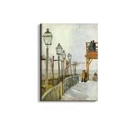 Artopweb EarthArt Plain 80 × 60 cm Tableau Fine-Art Mat Anti-Réflexe Léger Prêt à Suspendre Décoration Maison Art Design Italien Eco-Friendly - Montmartre in the upper Mill de Van Gogh Vincent