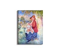 Artopweb EarthArt Plain 80 × 60 cm Tableau Fine-Art Mat Anti-Réflexe Léger Prêt à Suspendre Eco-Friendly - The child at the chest maternity de Renoir Pierre-Auguste