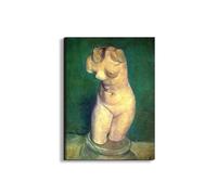 Artopweb EarthArt Plain 80 × 60 cm Tableau Fine-Art Mat Anti-Réflexe Léger Prêt à Suspendre Eco-Friendly - Plaster Statuette of a Female Torse de Van Gogh Vincent