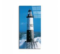 Artopweb EarthArt Total Gloss 100 × 50 cm Tableau brillant à miroir léger, prêt à accrocher, décoration maison, art design italien écologique - Lighthouse par Art Studio