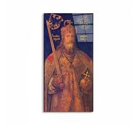 Artopweb EarthArt Total Gloss 100 × 50 cm Tableau brillant à miroir léger, prêt à accrocher, décoration maison, art design italien écologique - Emperor Charles the Great d'Albrecht Dürer