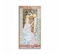 Artopweb EarthArt Total Gloss 100 × 50 cm Tableau brillant à miroir léger, prêt à accrocher, décoration maison, art design italien écologique, mosaïques d'Alexandre de Riquer