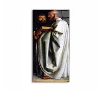 Artopweb EarthArt Total Gloss 100 × 50 cm Tableau brillant à miroir léger, prêt à accrocher, décoration maison, art design italien écologique - The Saints Paul and Mark de Albrecht Dürer