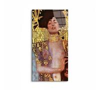 Artopweb EarthArt Total Gloss 100 x 50 cm Tableau brillant à miroir léger, prêt à accrocher, décoration maison, art design italien écologique - Judith de Klimt Gustav