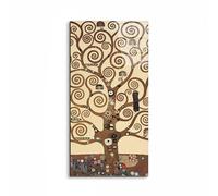 Artopweb EarthArt Total Gloss 100 x 50 cm Tableau brillant à miroir léger, prêt à accrocher, décoration maison, art design italien écologique - Homage to Klimt - The tree of life II par Art Studio