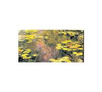 Artopweb EarthArt Total Gloss 50 × 100 cm Tableau brillant à miroir léger, prêt à accrocher, décoration maison, art design italien écologique - Homage to Monet - Nympheas d'Art Studio